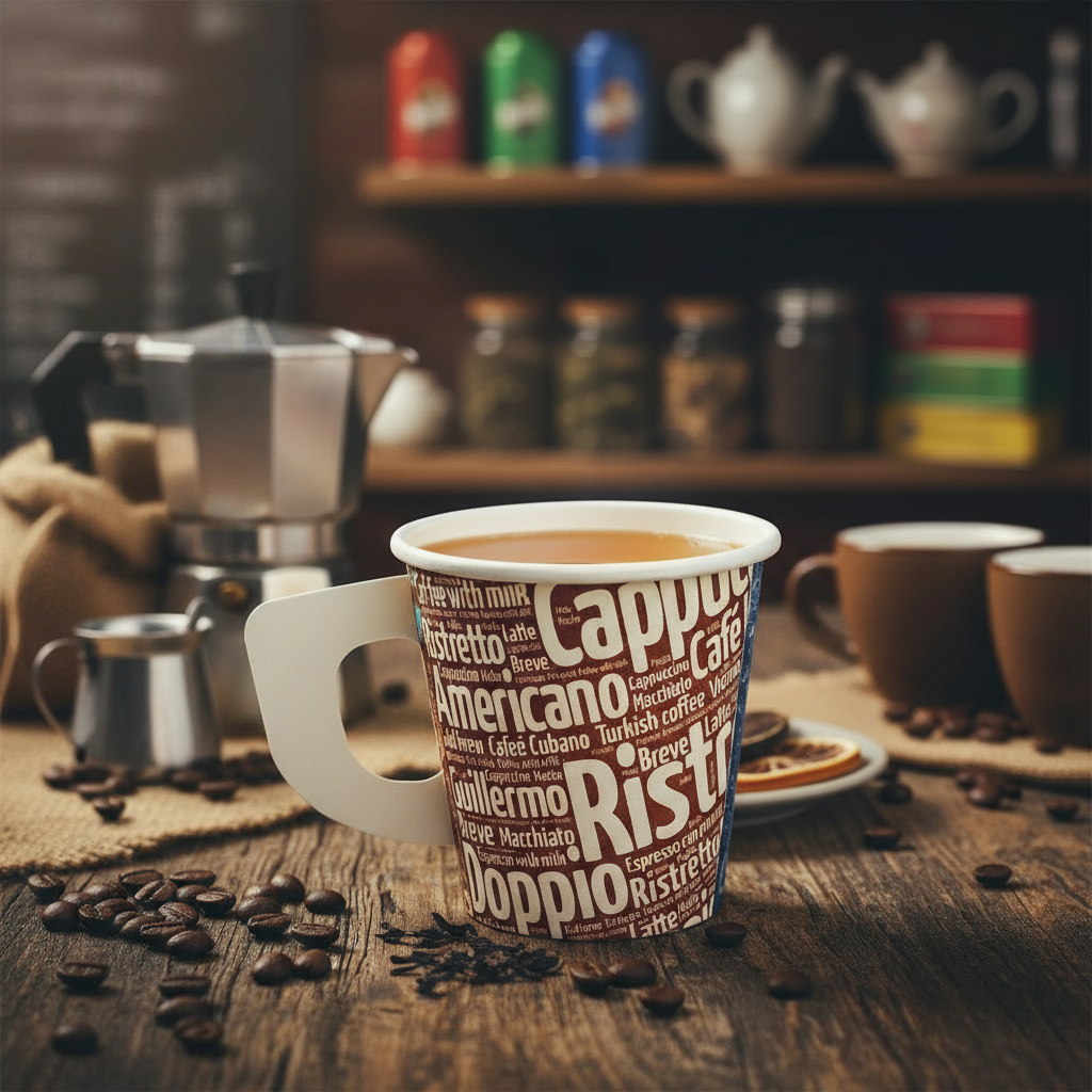 Disposable Handle Coffee Cups