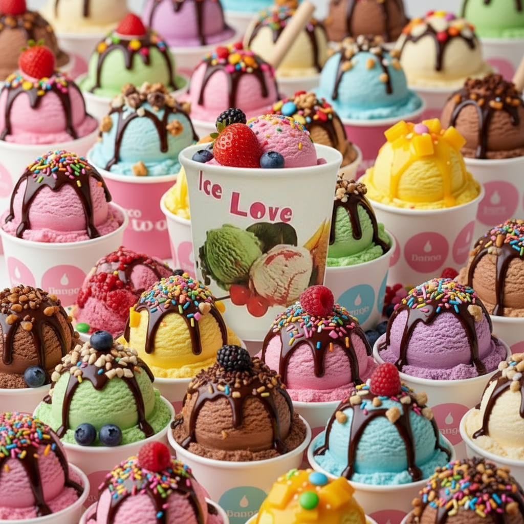 Disposable Ice-Cream Cup 180 ml (50 pcs)
