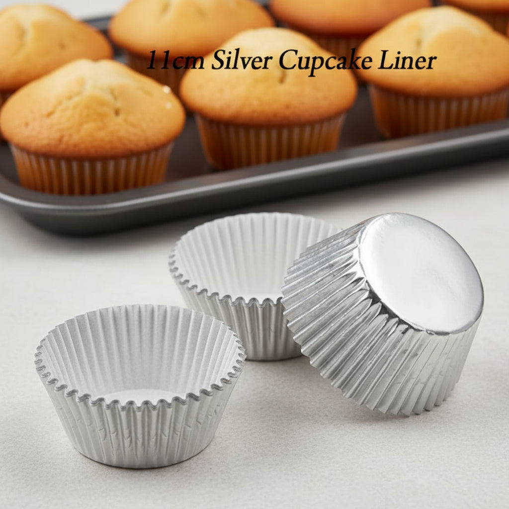 Silver Cupcake Liner (100 pcs)