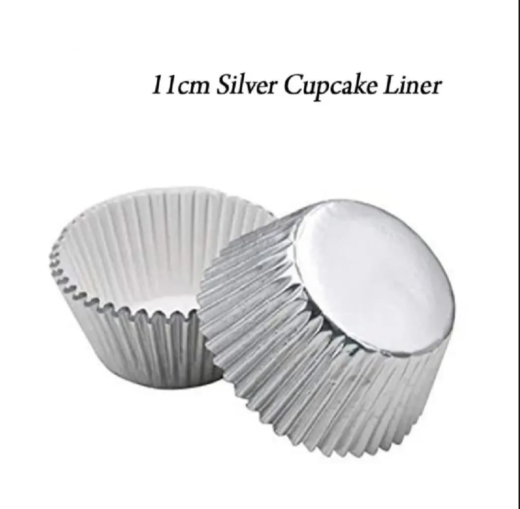 Silver Cupcake Liner (100 pcs)