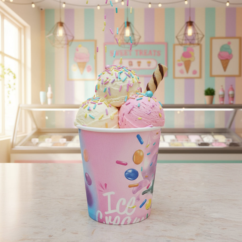 Disposable Ice Cream Cup 180 ml (50 pcs)
