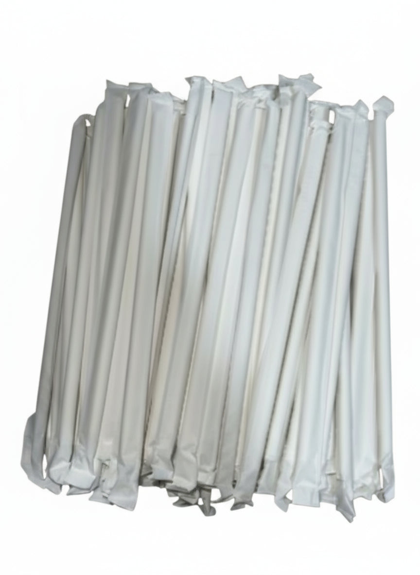 Wrapped Black Paper Straws (100 pcs)