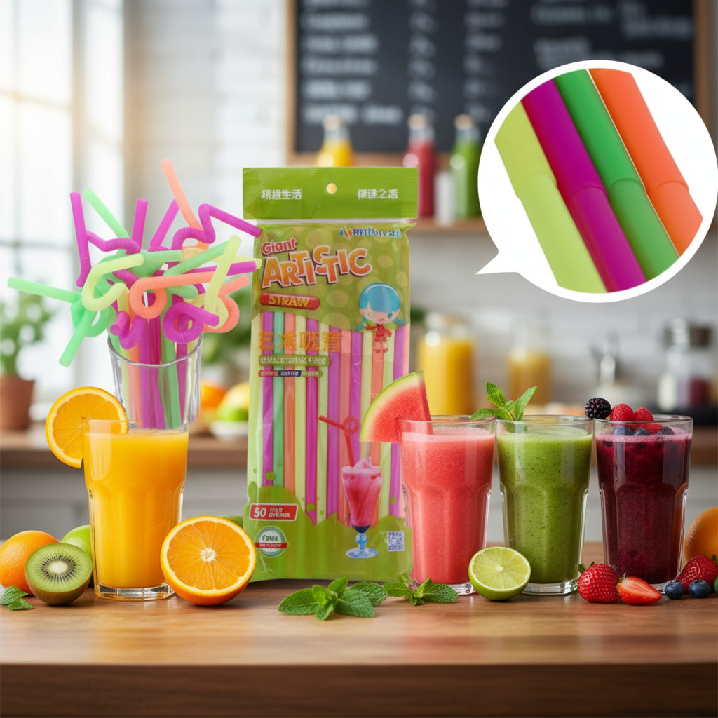 Giant Artistic Straws (50 pcs)