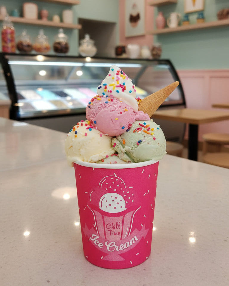 Disposable Ice Cream Cup 160 ml (50 pcs)