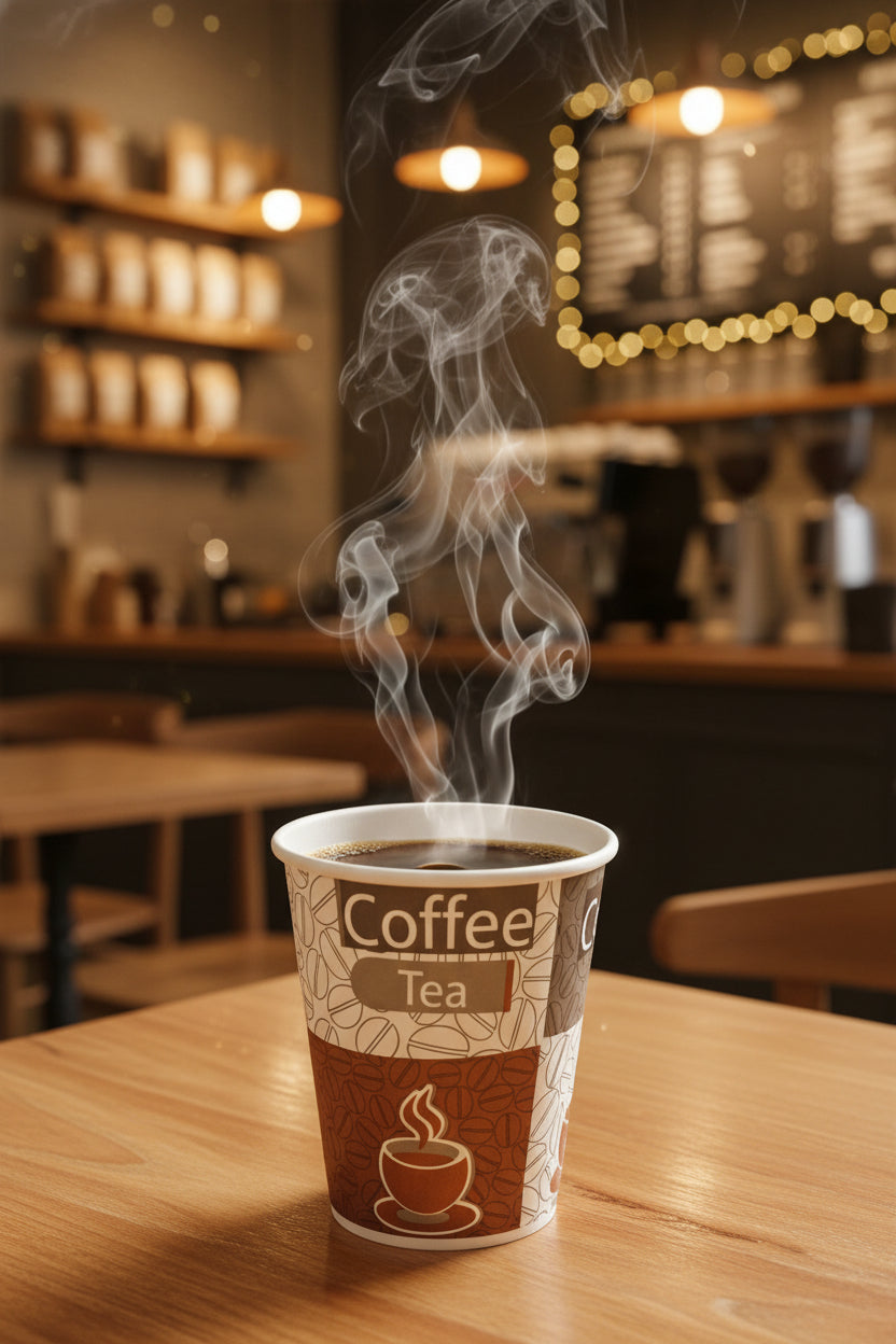 Disposable Printed Coffee Tea Cup 180 ml (50 pcs)