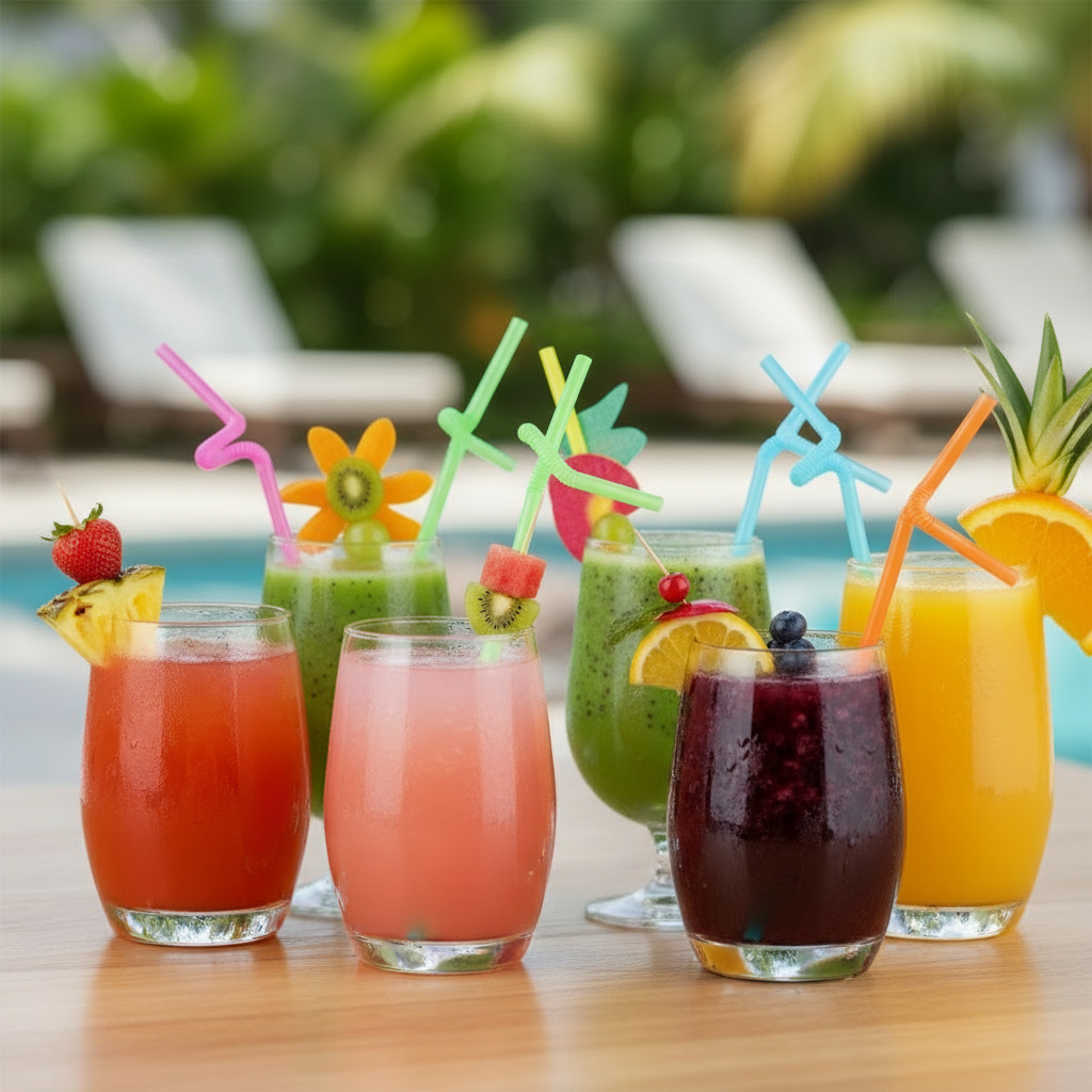 Colorful Drinking Straw (50 pcs)