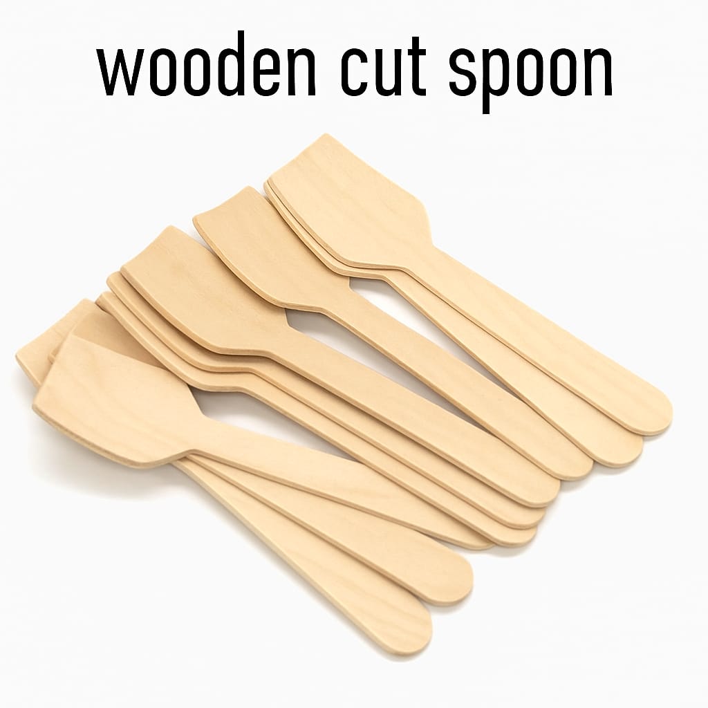 Wooden Cut Spoon (100 pcs)