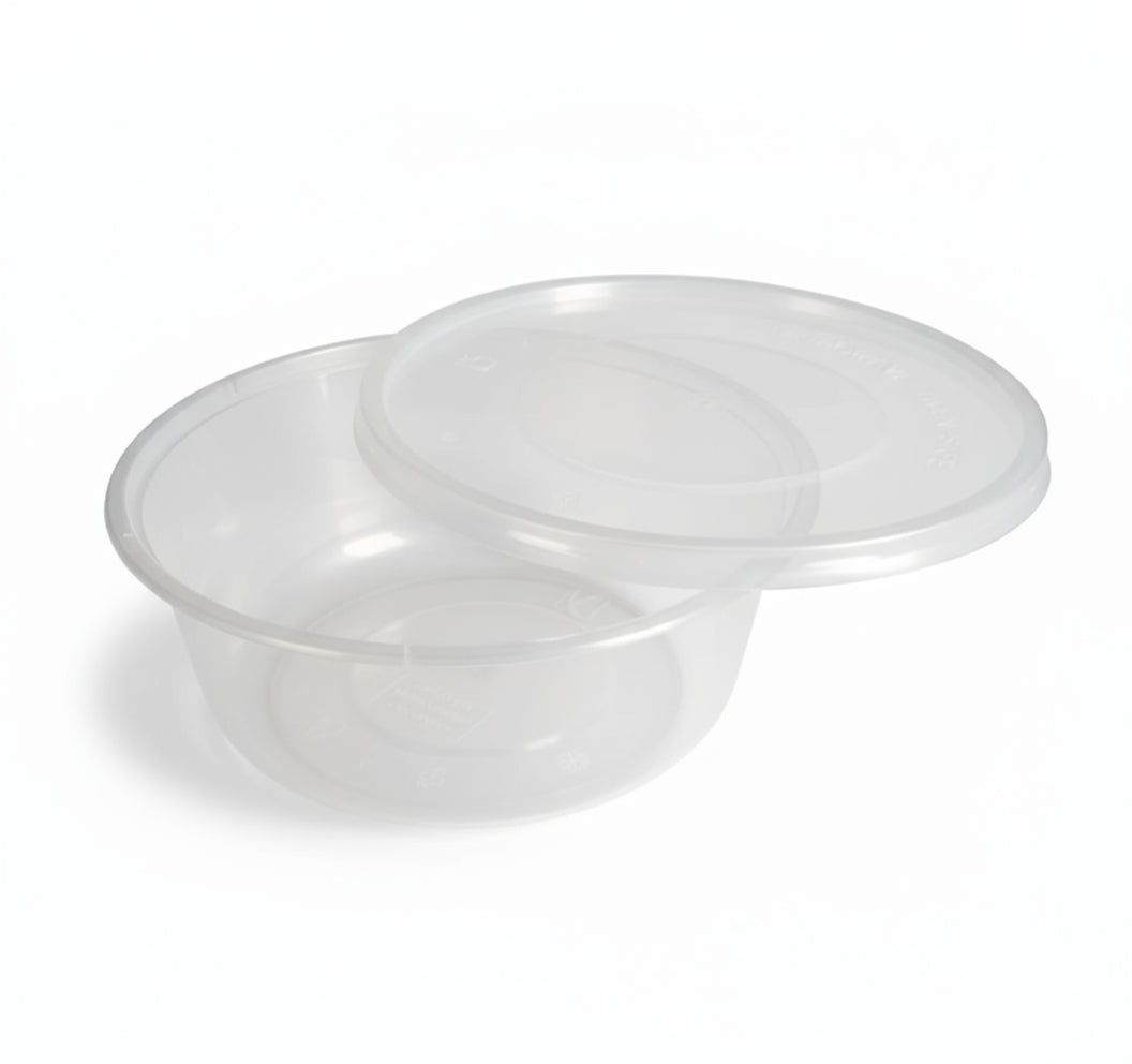 Disposable Round Plastic Food Container(25pcs)