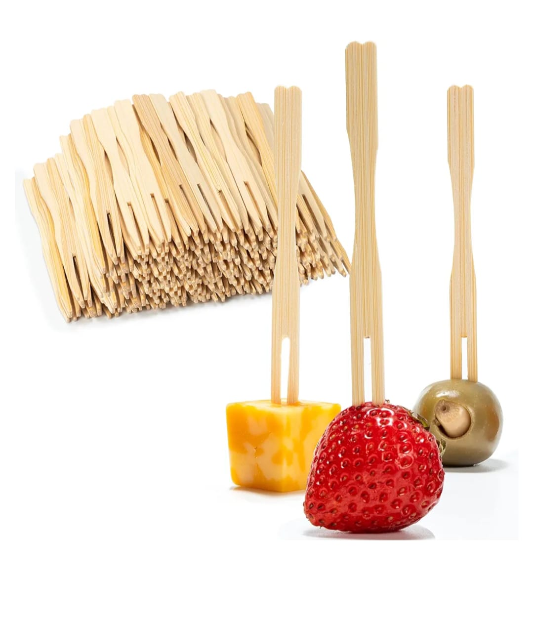 Bamboo Fork Pick (100 pcs)