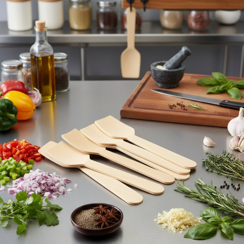 Wooden Cut Spoon (100 pcs)