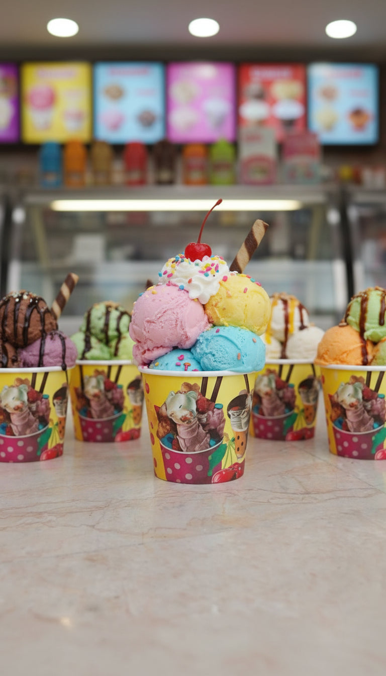 Disposable Printed Paper Cup 120 ml (50 pcs)